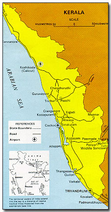 Map of Kerala